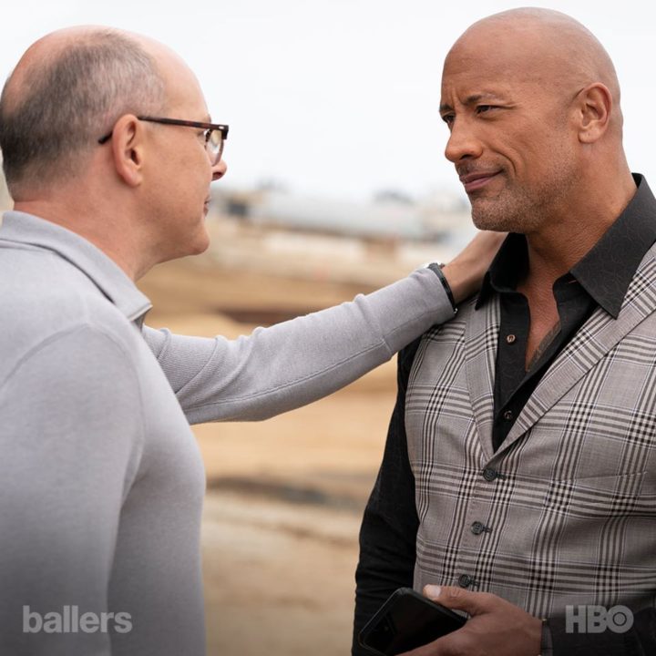 Dwayne Johnson and Rob Corddry in HBO's Ballers season 5