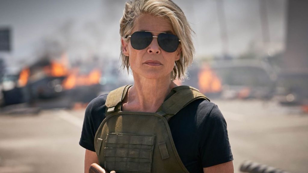 Linda Hamilton looking badass as Sarah Connor