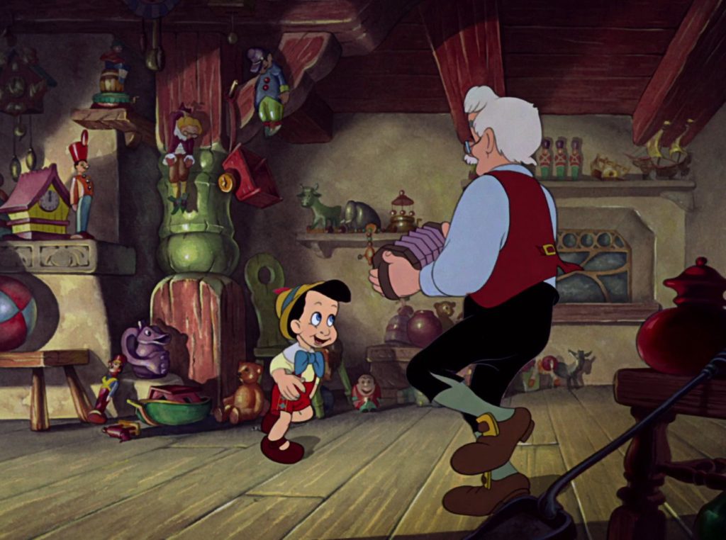 The First Three Pinocchio dancing with Geppetto