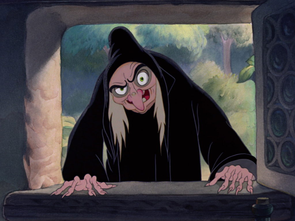 Old hag looking through window