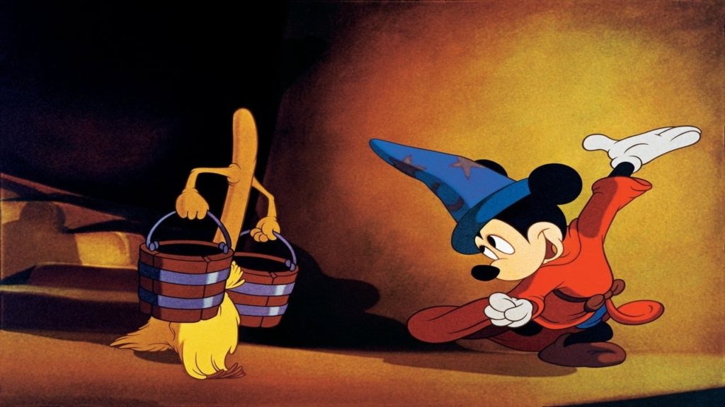 The First Three Mickey Mouse and magical broom