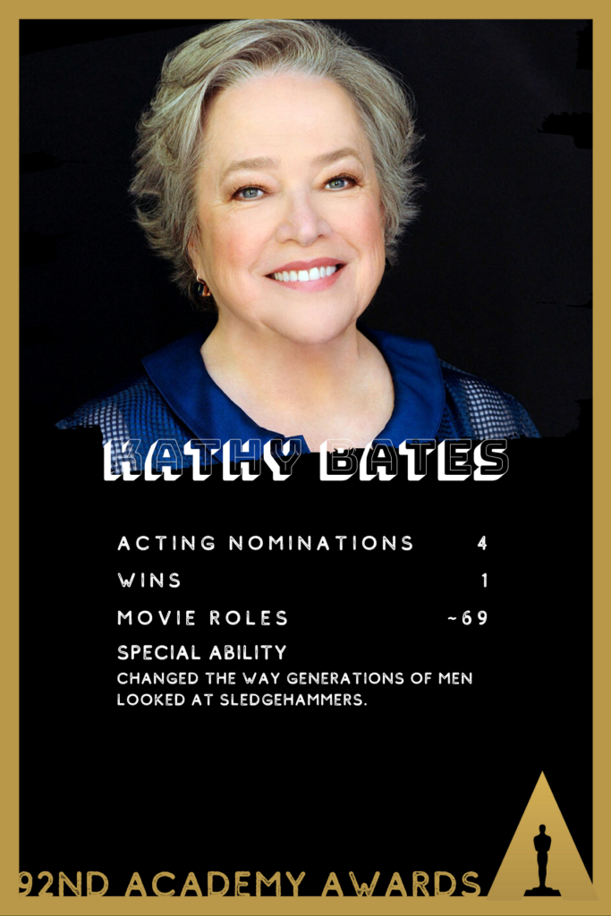 Kathy Bates is nominated for Richard Jewell at this year's Oscars.