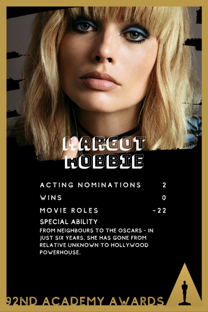 Margot Robbie is nominated for Bombshell at this year's Oscars.