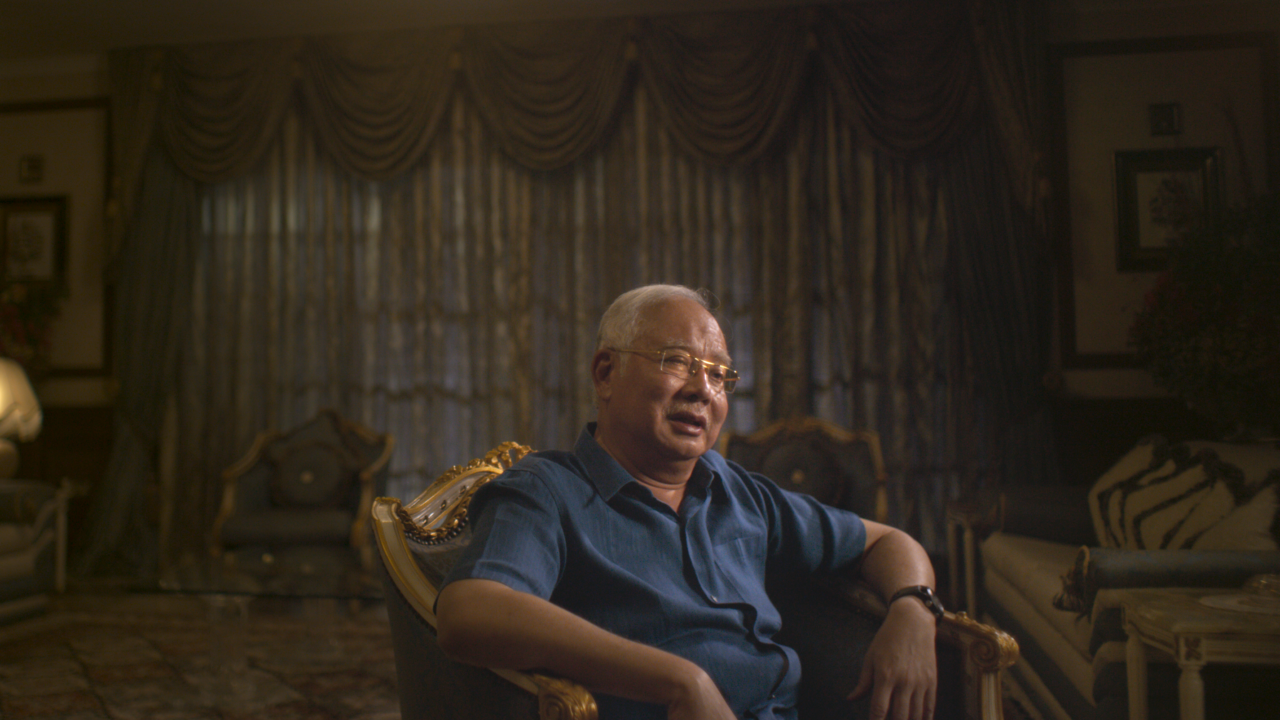 Najib chilling at home. As seen in Netflix's Dirty Money.