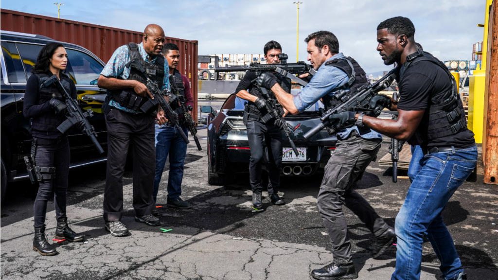 The team get ready for one final takedown in the series finale of Hawaii Five-0.