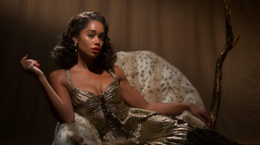 Laura Harrier is Camille Washington in Ryan Murphy's Hollywood.