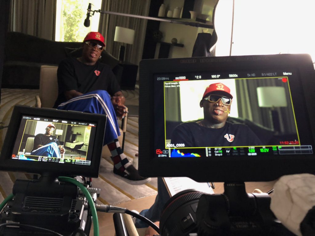 Some behind the scenes footage with Dennis Rodman from The Last Dance.