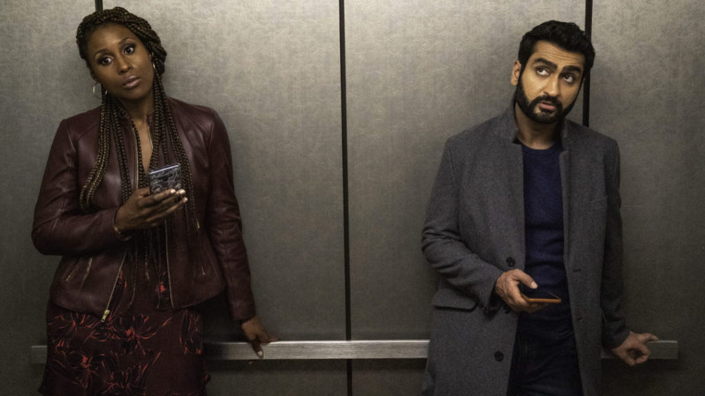 Issa Rae as Leilani and Kumail Nanjiana as Jibran of Netflix's The Lovebirds