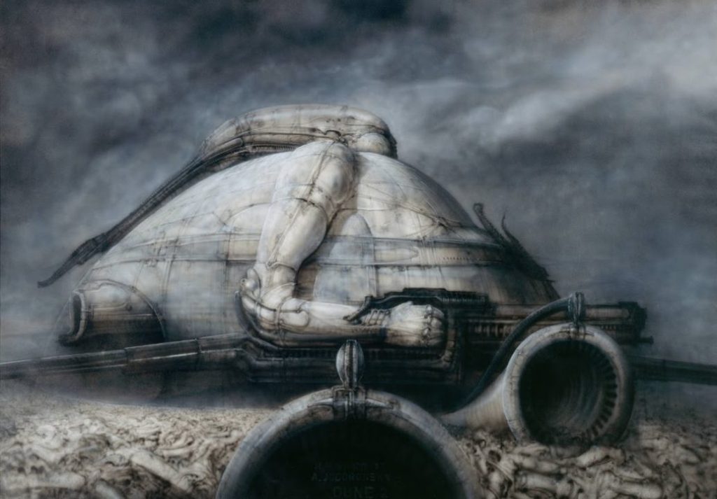 H.R. Giger's illustration of the villains lair in Jodorowsky's Dune.
