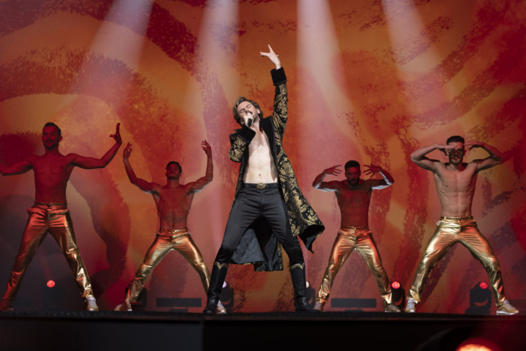 Dan Stevens as Alexander Lemtov in Netflix's Eurovision Song Contest: The Story of Fire Saga