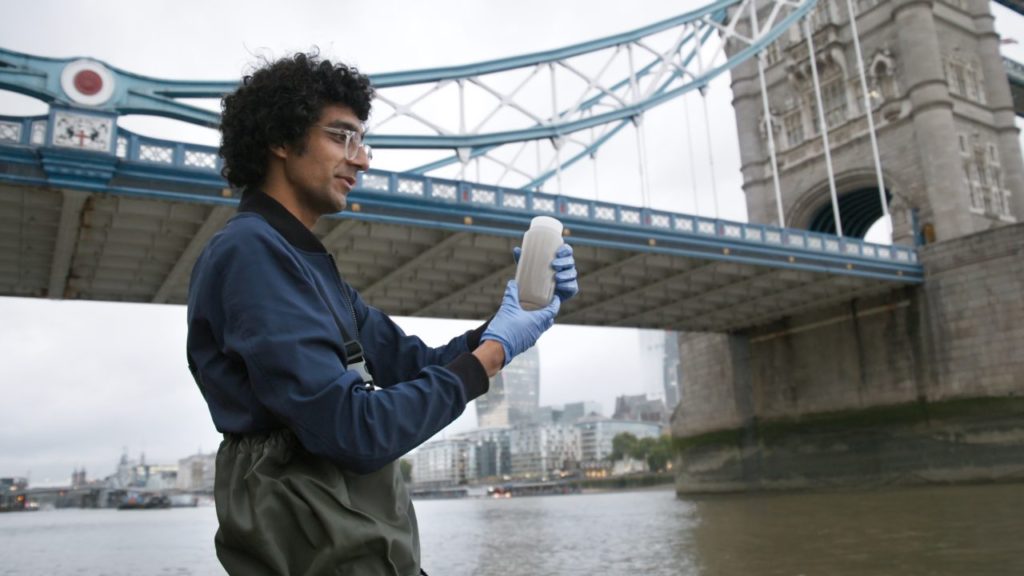 Latif Nasser in episode 2 on Poop in his new series Connected.