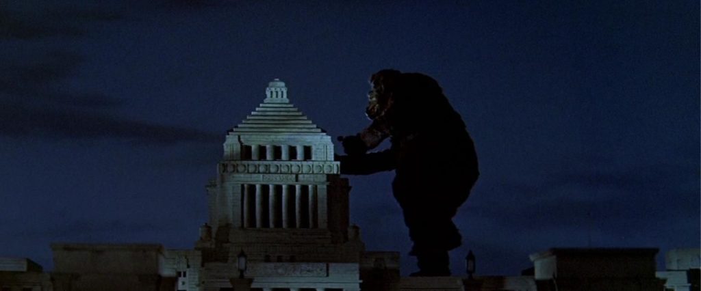 King Kong recreates the famous Empire State Building scene in King Kong vs. Godzilla