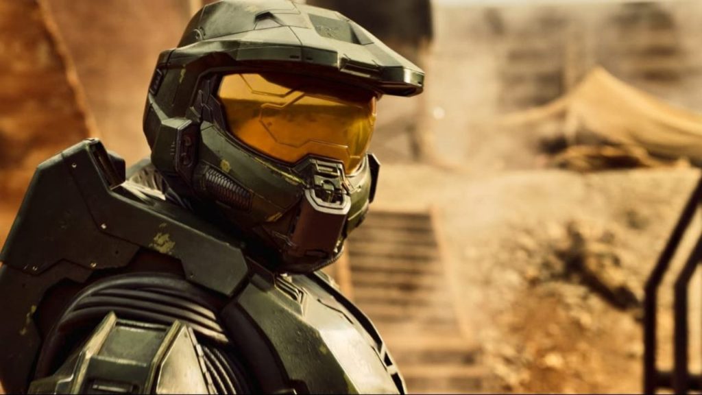 Master Chief looking great in his close up in the Halo tv series.